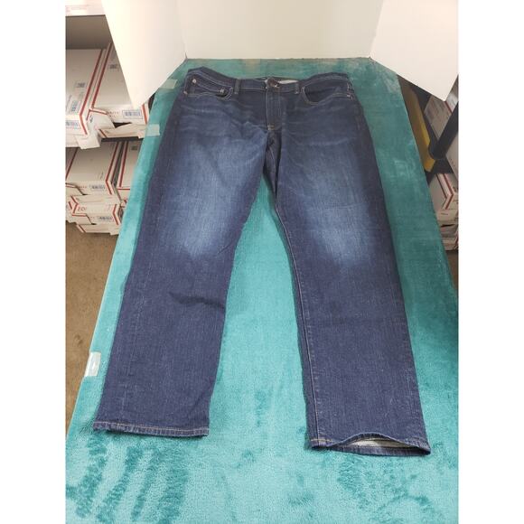 Lucky Brand Jeans Size 38x30 Mens Blue Pants Stretch 410 Athletic Slim Straight - Picture 2 of 13